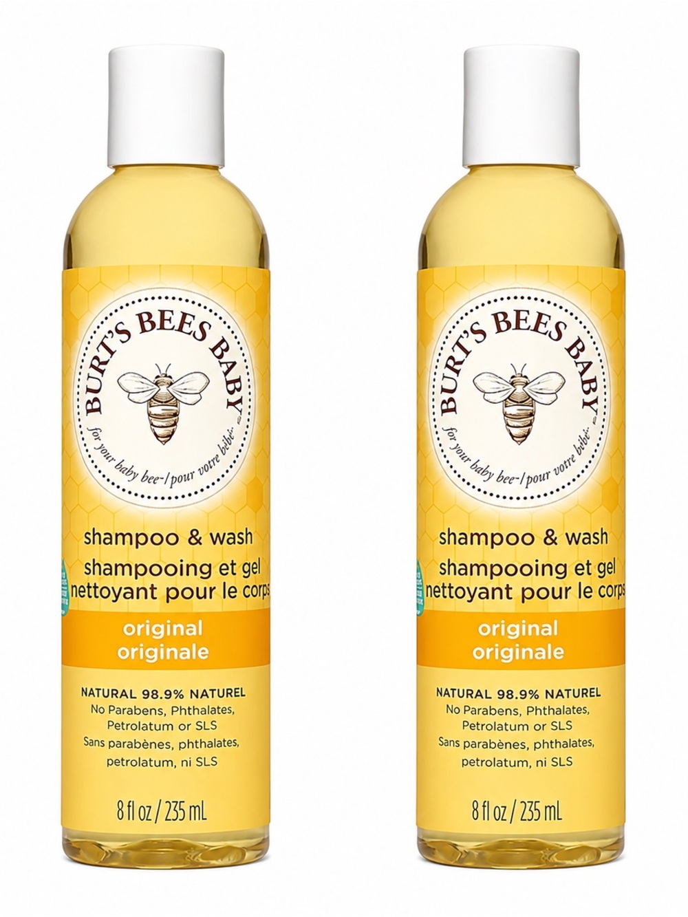 BURT’S BEES BABY SHAMPOO AND WASH 235ML (NO TEAR) BRAND NEW (2 PCS)